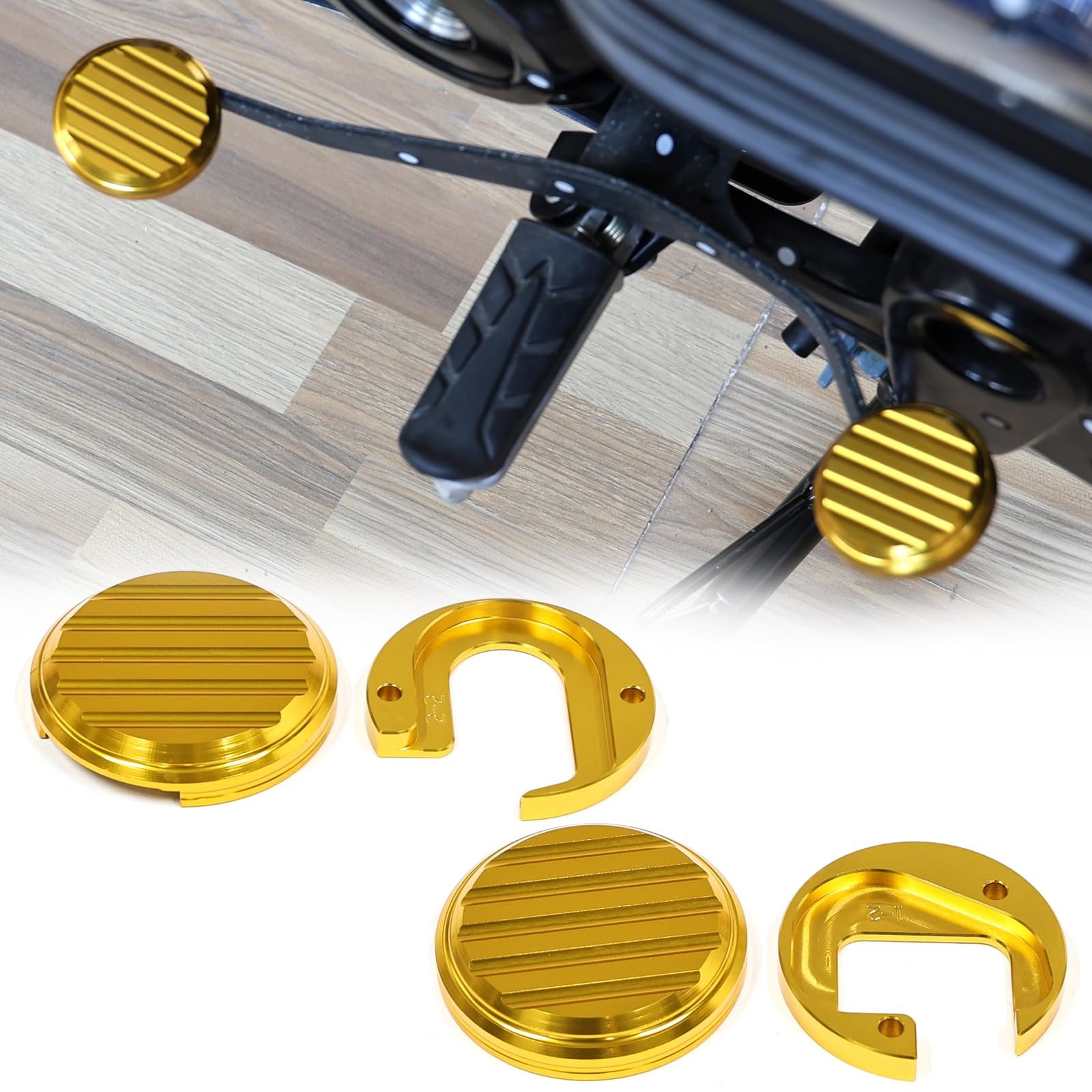 

Honda Ducks 125 Motorcycle Front Rear Shift Pedal Non-Slip Cover [Fits DAX 125 2022/2023/2024] (Gold) Dachshund 125 золотой