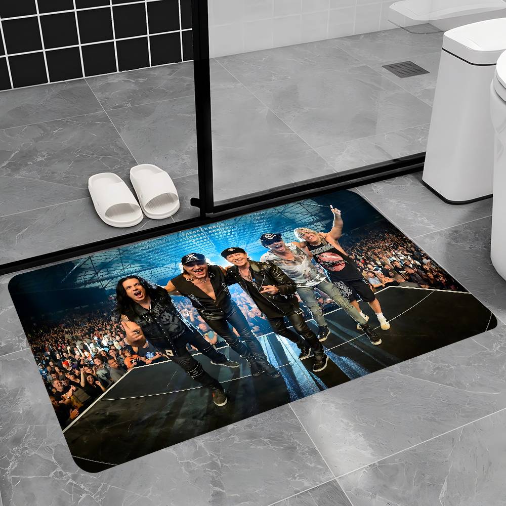Hard Rock Band S-Scorpions Door Mat Kids Room Bedroom Decoration Balcony Anti-Slip Doormat Living Room Doormat Area Rug