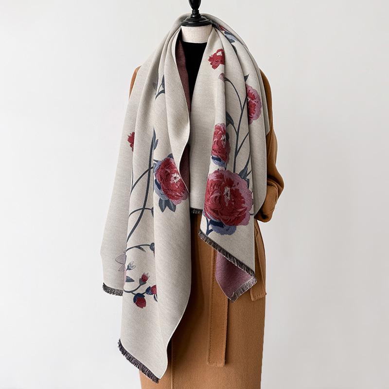 New Luxury Cashmere Scarf Winter Women Pashmina Shawls Warm Blanket Wraps Female Foulard Bandana Brand Thick Scarves Hijab