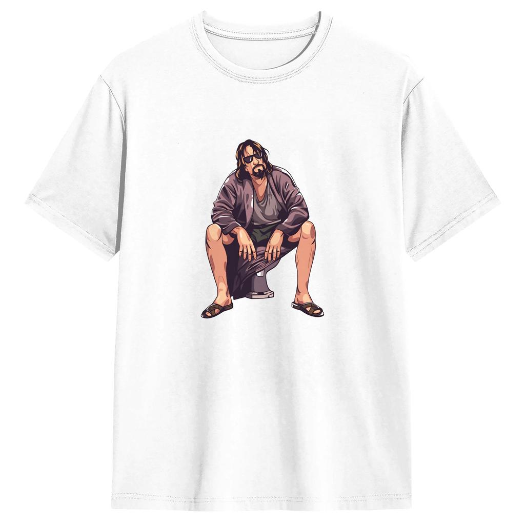 DDude The Big Lebowski TShirt Beach Cotton TShirts For Adult Leisure Pattern Tee Shirt Short Sleeve YK Basic Tees