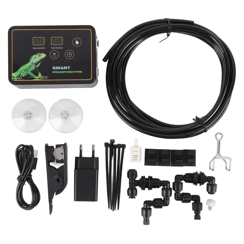 Rainforest Tank Timer Misting System Quiet Touch Control Automatic Reptile Mister with Timer 360 Degrees