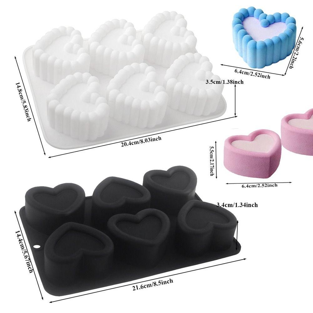 Square Flower Heart Shaped Silicone Cake Mold Non-stick Soap Mould Mousse Cake Mold  For DIY Baking