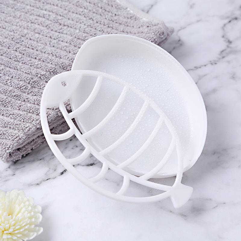 2PCS Double Layer Fish Shape Portable Soap Holder Soap Storage Container For Home Drain Soap Box