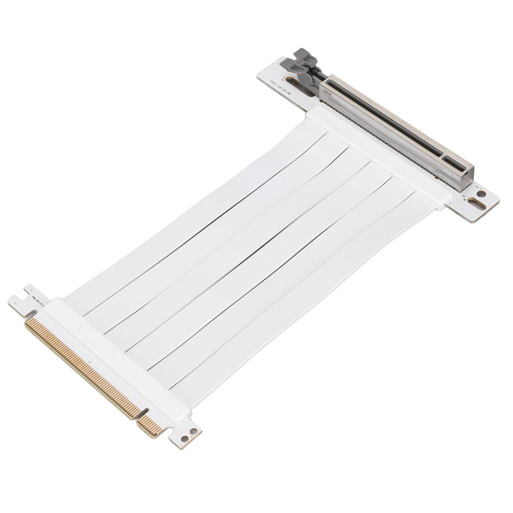 PCI E Extension Cable 15cm 128Gbps High Speed PCI E X16 3.0 Riser Card for Graphics Card Sound Card Network CardWhite