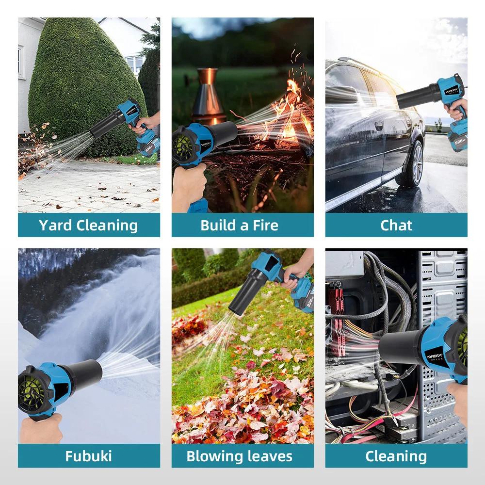 3000W 350M/S Brushless Electric Turbo Fan Blowers Handheld Jet Fan Portable Leaf Snow Dust Blowing Power Tools