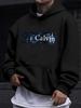 Neuer Artikel "Calvin" Print Hoodie - Lässiger Schwarzer Pullover mit Stadtbild-Design