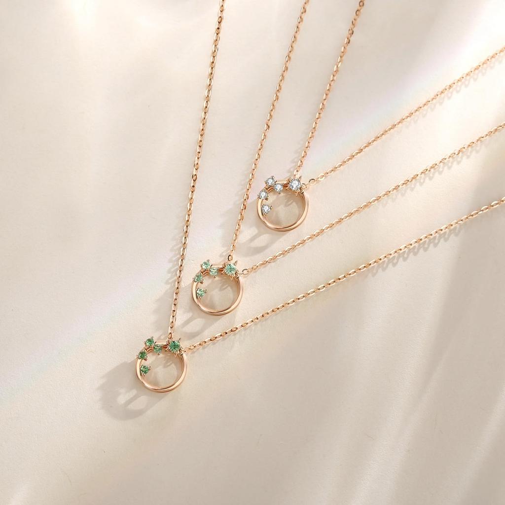 FANCIME 18K Pink Gold Natural Diamond Necklace for April Birthstone Star Gift Perfect for and More Women, Design, Wrapped, Mother's Day, Christmas,