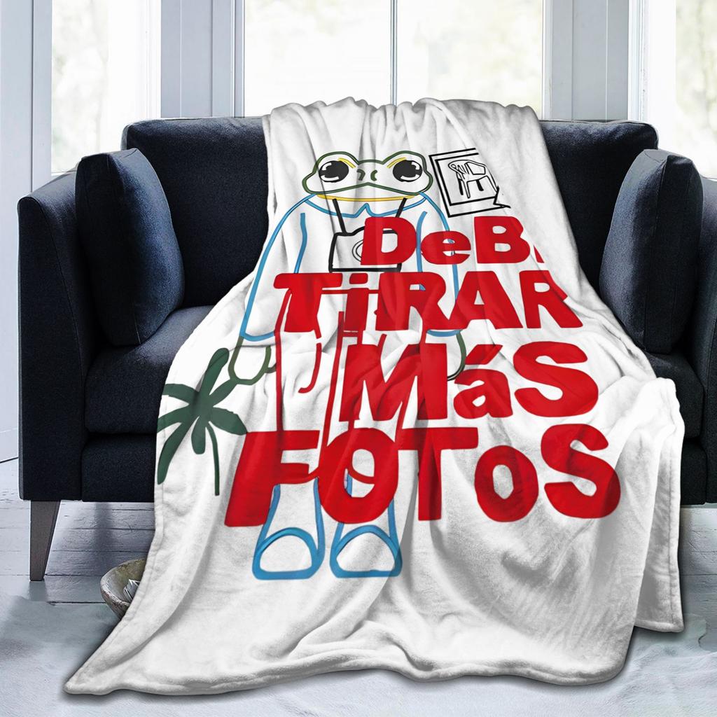 Bad Bunny DTMF Flannel Blanket Funny Throw Blankets for Bed Sofa Couch Rug Piece,
