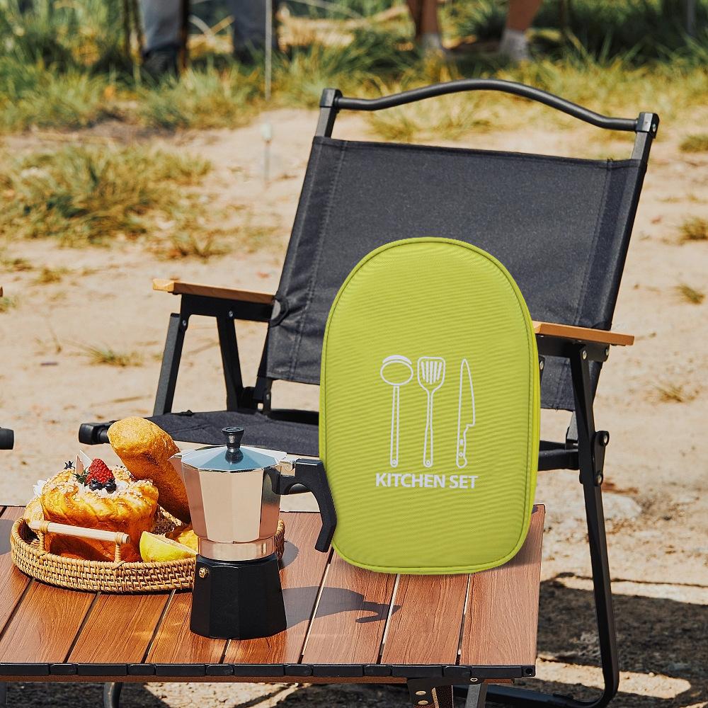 1Pc Outdoor Cookware Portable Oxford Cloth Storage Bag for Camping and Kitchenware Storage