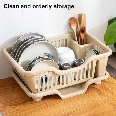Yousheng Scolapiatti Grande Capacità Design a 2 Strati Multifunzionale Porta Posate da Piano Cucina Supporto per Utensili con Vassoio di Drenaggio