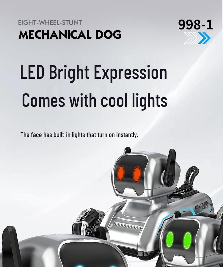 Stunt Remote Control Car: 8-Wheel Intelligent Mechanical Dog with Gesture Sensing for Kids