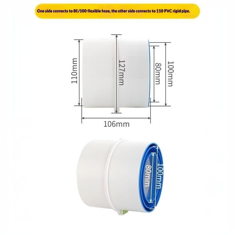 Exhaust Fan Check Valve 80/110mm Round Pipe Backdraft Damper No Noise Silent Vent Part for Bedroom Ensuite Bathroom