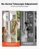 Dog Door for Sliding Glass Door, 2311-2439 mm Adjustable Height, Aluminum Alloy Frame with Metal Rotating Hinges, Lock Design, 209.6 x 311.2 mm Flap,