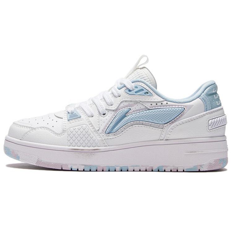 

Новые прочные дышащие низкие кеды для скейтборда LiNing Женские бело-синие AGCS084-3 39