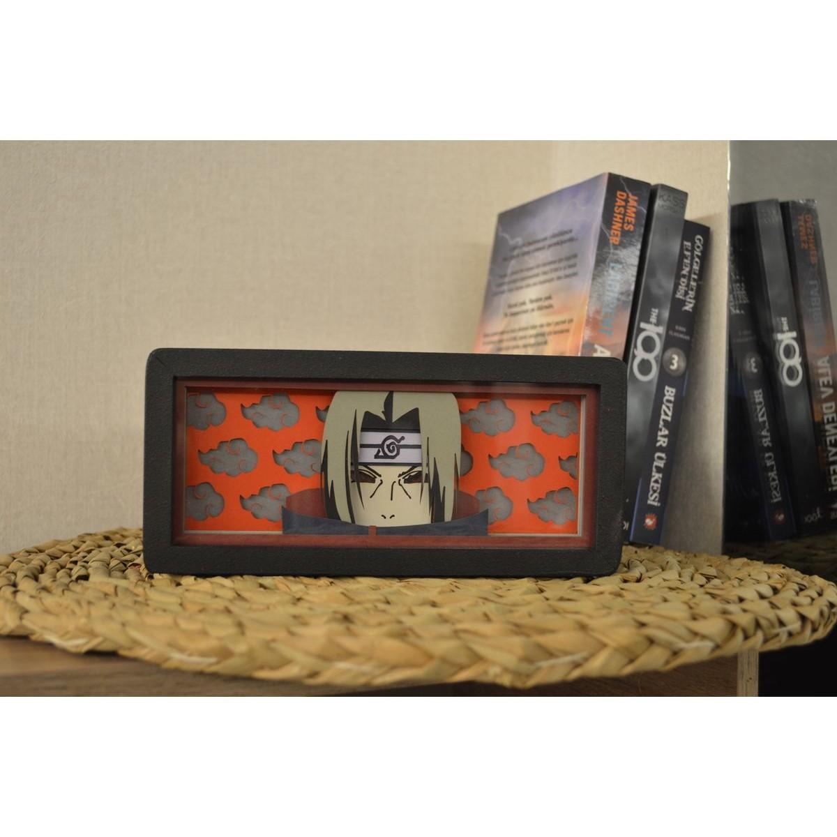 

Итачи Наруто Лайтбокс Shadowbox Аниме Высокое Качество 20x9x6,5 Cm коричневый