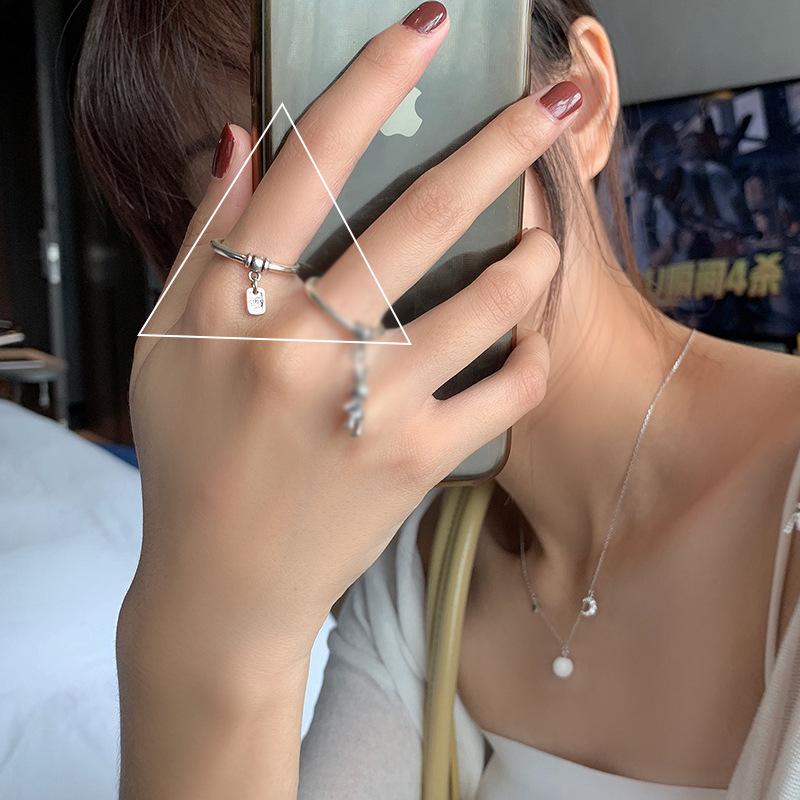 

S925 Корейское Уникальное Серебряное Кольцо с Кроликом Для Женщин Идеально Для Праздничных Подарков Мода И