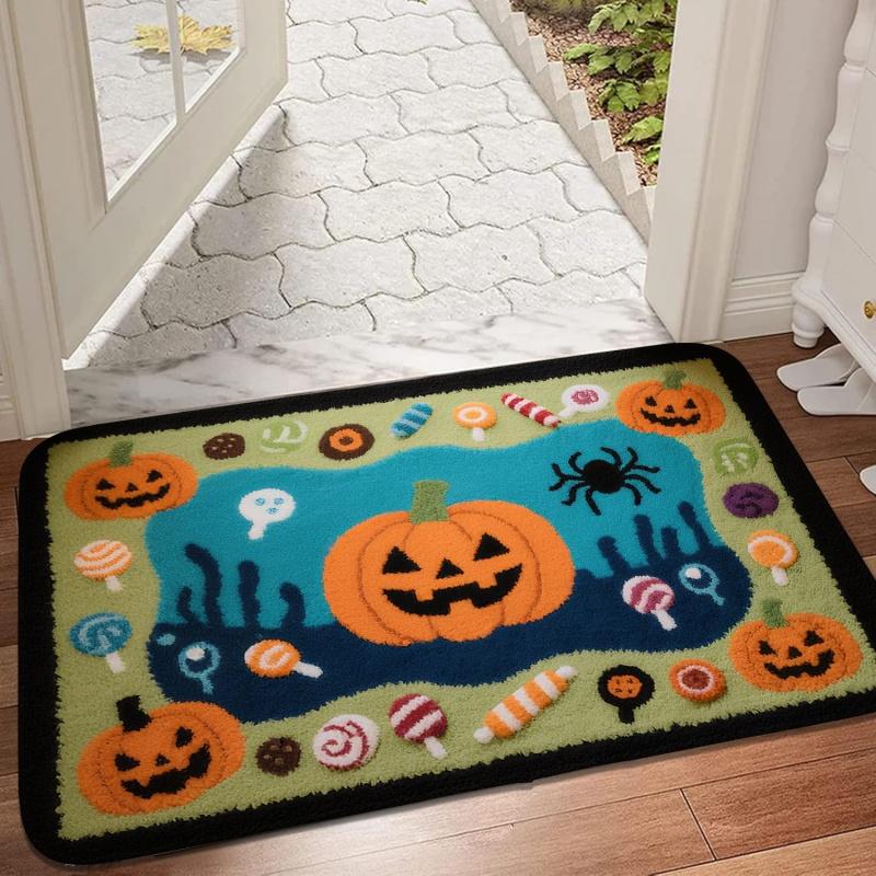 Witch Character Pattern, Entrance Mat, Non Slip Foot Mat, Shower Room, Small Carpet, Bedroom Absorbent Foot Mat Machine Washable