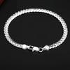 Unisex Bracelet Silver Color Polished Electroplated Lightweight Alloy Wrist Jewelry Anniversary Birthday Gift Prom Party Lightweight Bangle