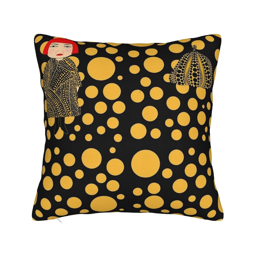 Yayoi K-Kusama Pillowcase Soft Fabric Cushion Cover Decorations Pillow Case Cover Home Square 40X40Cm