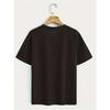 European sizes Egg Tart Design, Minimalist Print, Letters, Cartoon, Women'S Top, Casual Stylish Round Neck T-Shirt, Commuter Style