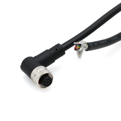 ZBLZGP M12 Elbow 8-Pin Female Shielded Cable 1M