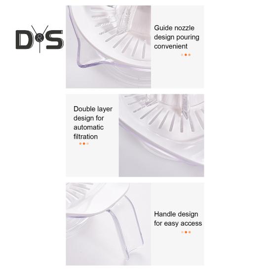 Exprimidor manual de cítricos y limones con taza medidora y rallador, herramienta de cocina que ahorra espacio para jugo, molienda de ajo y separación de yemas de huevo.