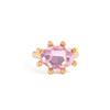 Waterproof Geometric Rhinestone Opening Rings for Women Dainty Colored Gemstone Jewelry for Birthday Gift for Her