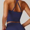New Thin Shoulder Strap Square Round Neck Neck Sports Yoga Top Super Soft Nylon Fitness Outdoor