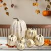 Pumpkin Craft Set Foam Pumpkin Decoration Fall Harvest Table Centerpiece Artificial Foam Pumpkins Set for Thanksgiving Halloween
