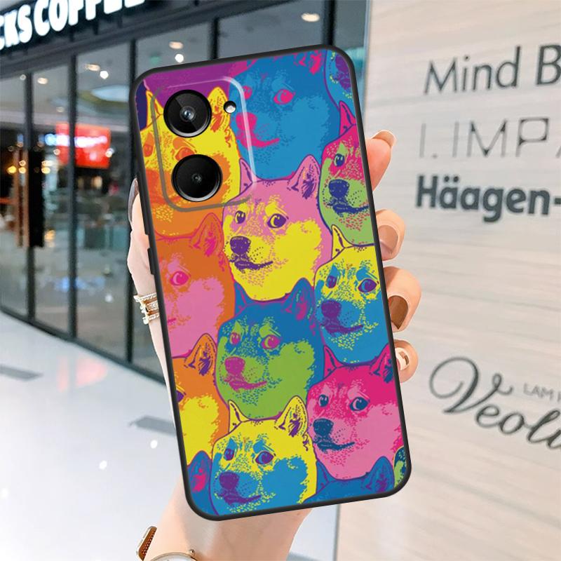 DOGE MEME Shiba Inu Dog Case For Realme GT7 Pro GT6 11 12 13 14 15 Pro Plus C55 C53 C35 C33 C61 C65 C67 C53 C71 C75
