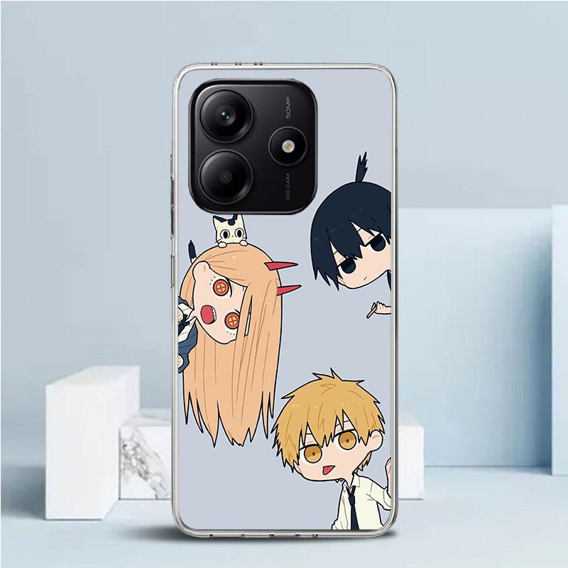C-Chainsaw Mans Cute Phone Case For Xiaomi Redmi Note 15 14 14S 13 12S 12 Pro Plus 11S 11 11T 11E 10S 10 + Soft TPU Back Cover R