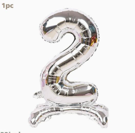 32 Inch Standing Number Balloon Foil Balloon Inflatable Party Decoration Balloon for Birthday Anniversary Event Celebration