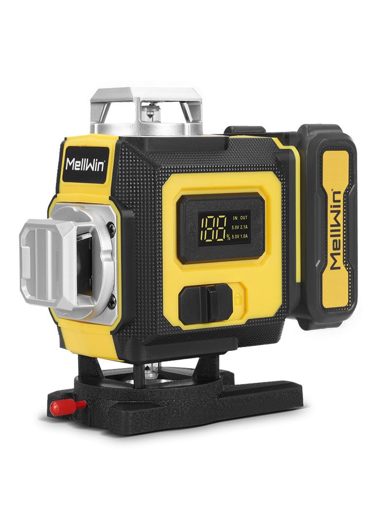 MELLWIN Professional 16 Lines 4D Laser Level with APP Remote Control – 360° Horizontal & Vertical Self-Leveling Green Beam Laser Tool