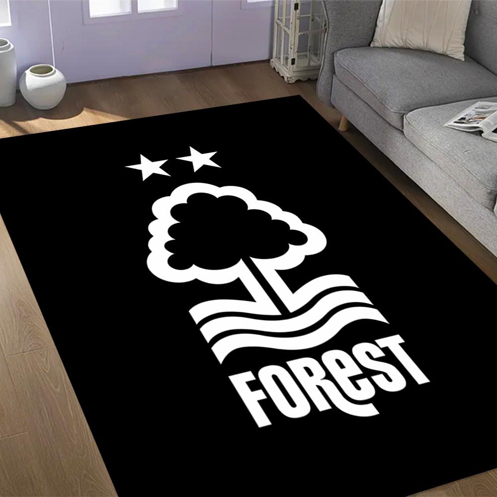 Red Tree Forest Logo Themed Anti-Slip Rugs - Polyester Home Decor, Suitable for Bedrooms, Living Rooms, Doorways, Studios, and Decorations