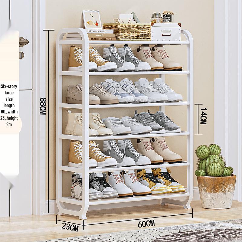 Multi-Layer Alloy Shoe Rack for Dormitory and Home Entrance Hallway