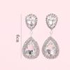 Fashion Sparking Rhinestone Tear Drop Earrings Jewelry Long Earrings Accessories Wedding