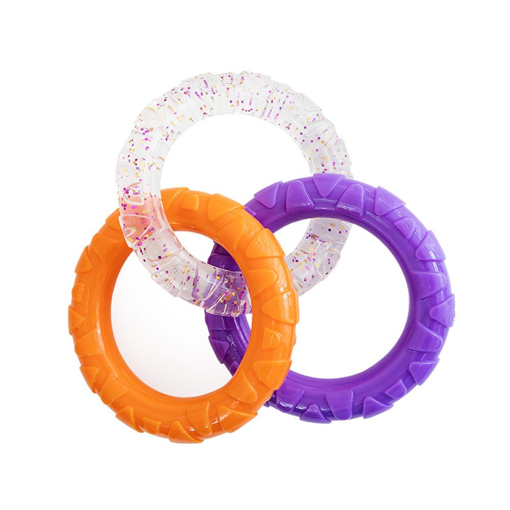 

1 PC TPR Dog Chew Toy Ring Durable Non-Toxic Interactive Fun Pull Toy Bite Ring Teeth Clean Training Toys for Pet Dogs Supplies фиолетовый