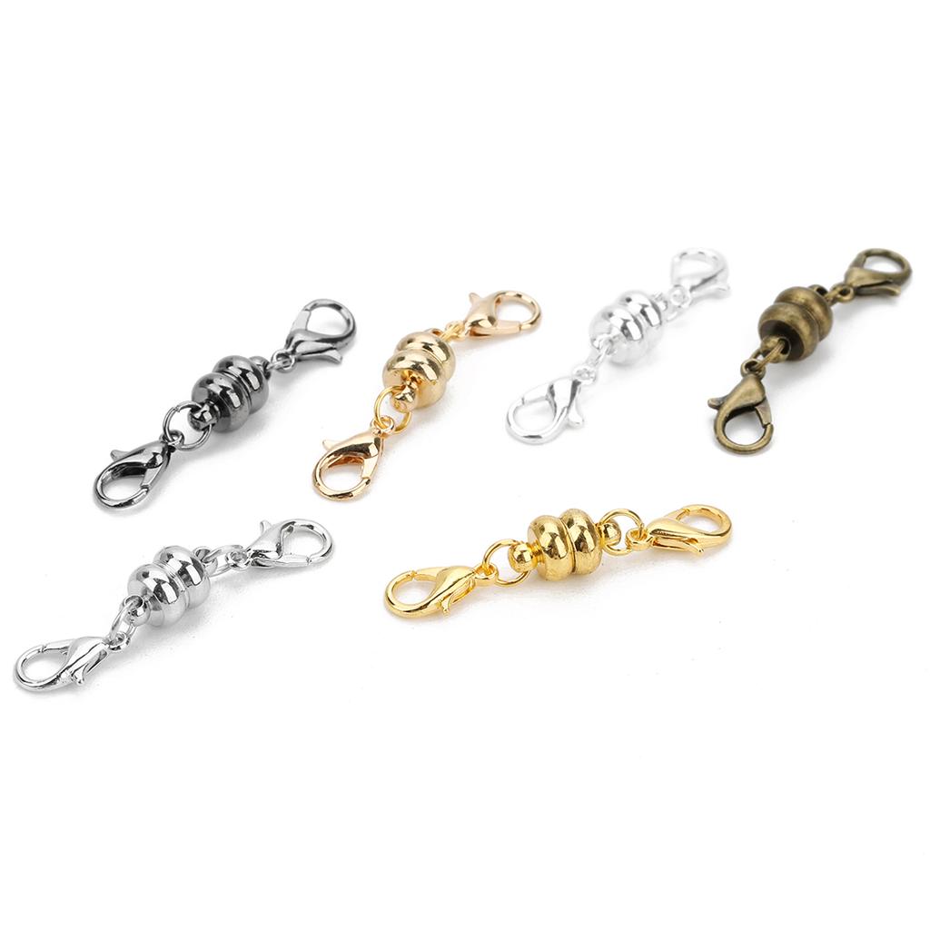 10pcs Copper Magnetic Clasps With Lobster Clasps Connectors For Jewelry Making DIY Necklaces Bracelets Clasp Hooks Accessories