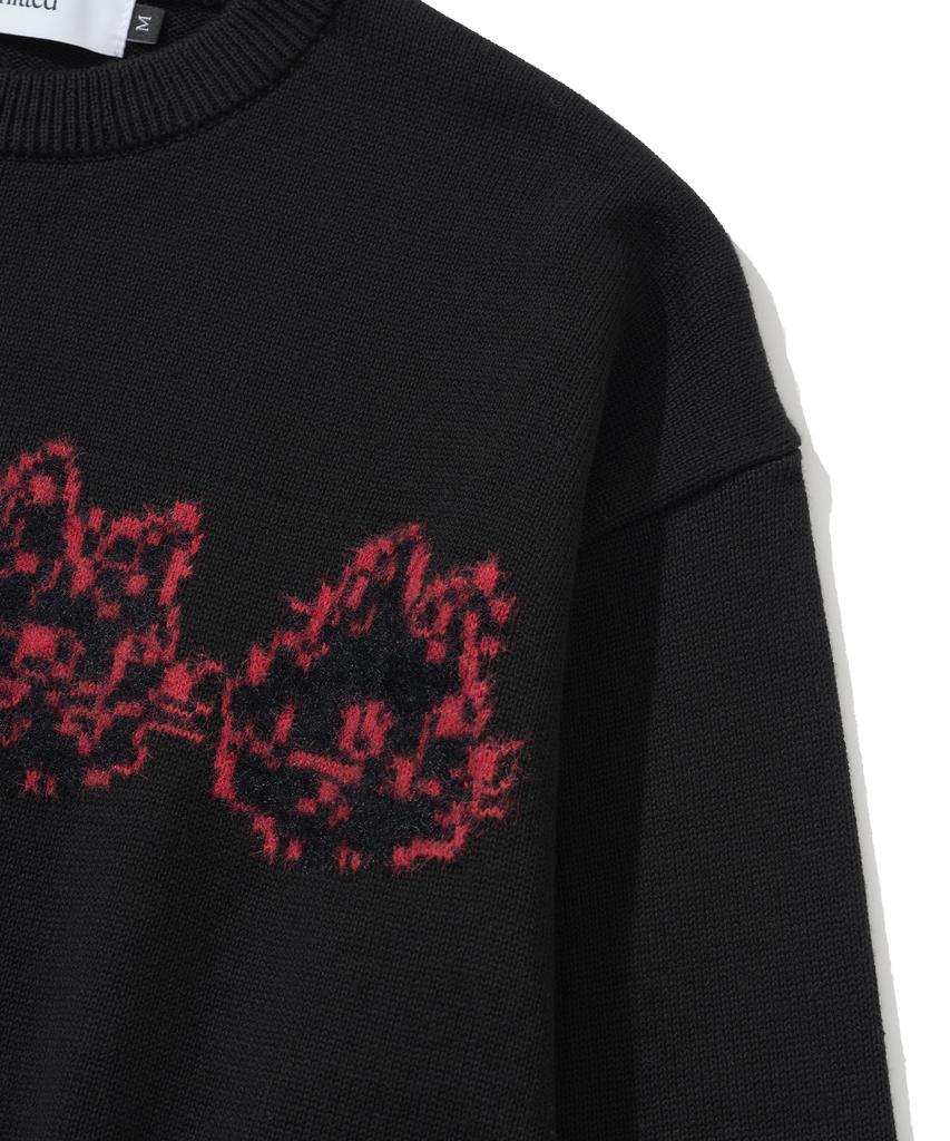 KNITTED Cat'S Band Round Knit Black