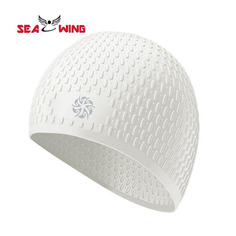 Non-Slip Silicone Swimming Cap for Women, Large Waterproof, with Ear Protection, Ideal for Long Hair