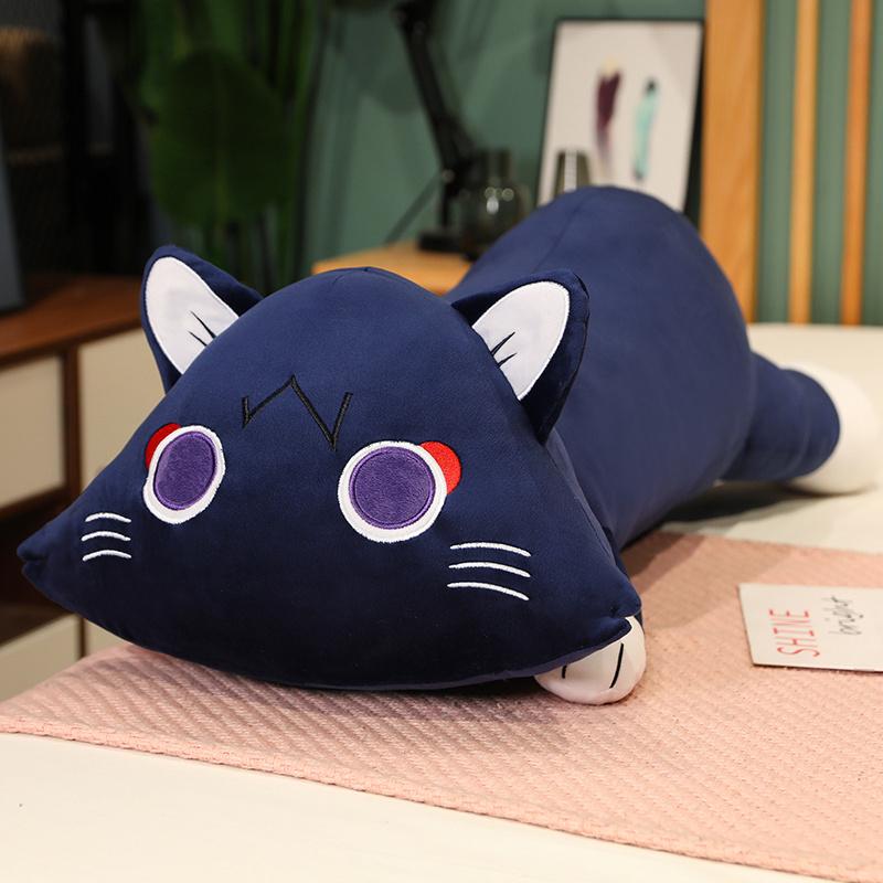 60/90cm Kawaii Cat Genshin Impact Wanderer Plush Toys Scaramouche Plushie Dolls Decor Pillow Cushion Anime Figure Soft Stuffed
