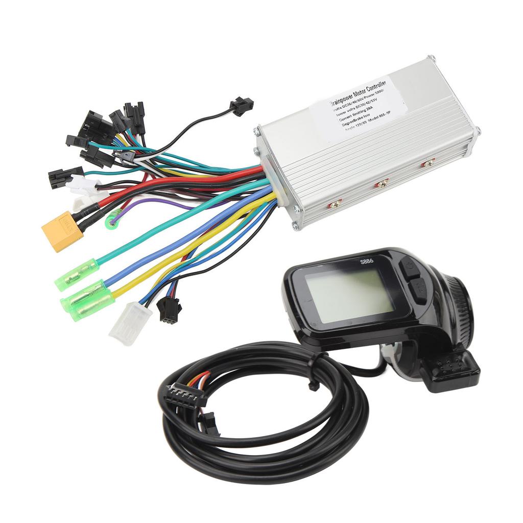 Brushless Motor Controller 36V 48V 60V 500W 28A 3 Mode Sine Wave Motor Speed Regulator with Display