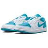 Tênis Air Jordan 1 Low Aquatone Masculino Azul Celestial-Dourado Branco 553558-174