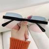 Vintage Randlose Sonnenbrille Verlauf Sonnenbrille Damen Shades Mode Brillenrahmen Sonnenbrillen Damen Brille