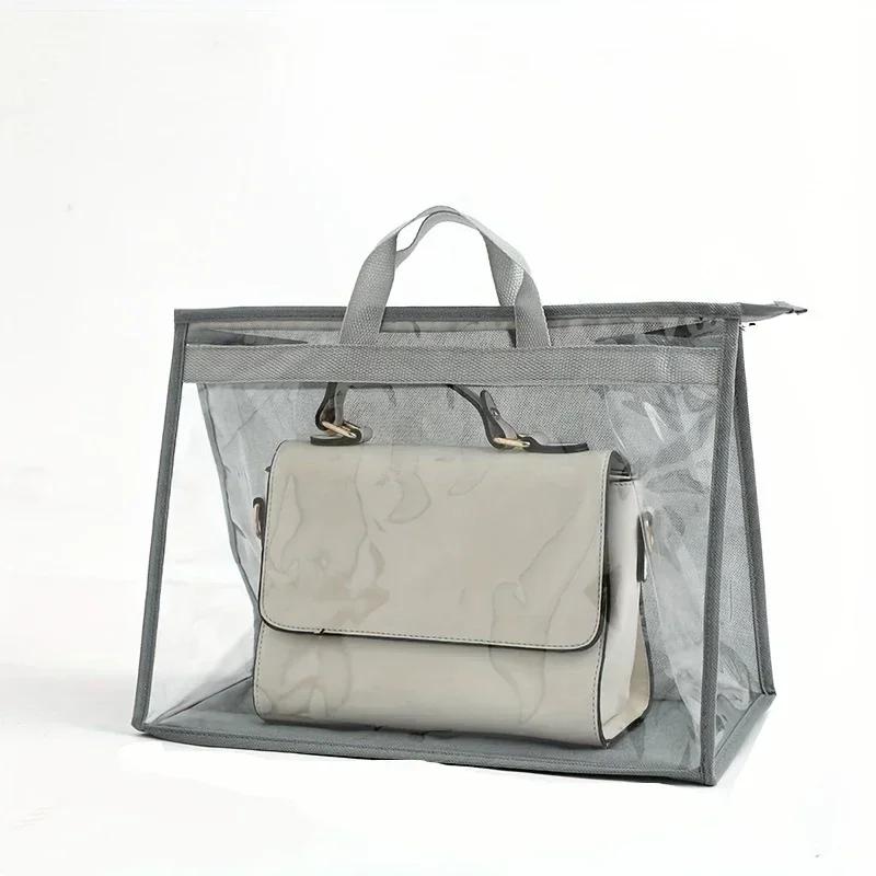 1pc-Handbag Dust Bags Clear Purse Storage Organizer For Closet, Zipper Hanging Storage Bag For Handbags