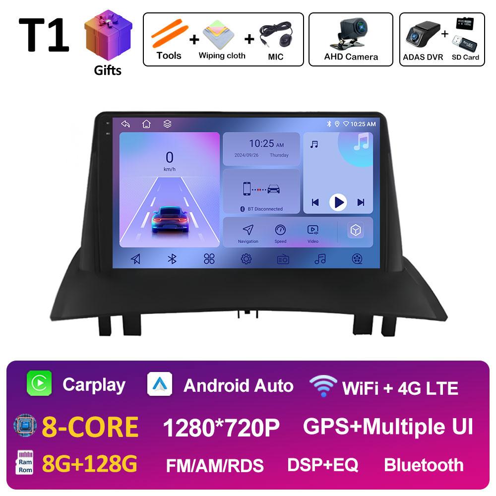 For Renault Megane 2 2002 2003 2004 2005 - 2009 Wireless Carplay GPS Navigation Android 14 DSP Stereo Autoradio Touch Screen 4G