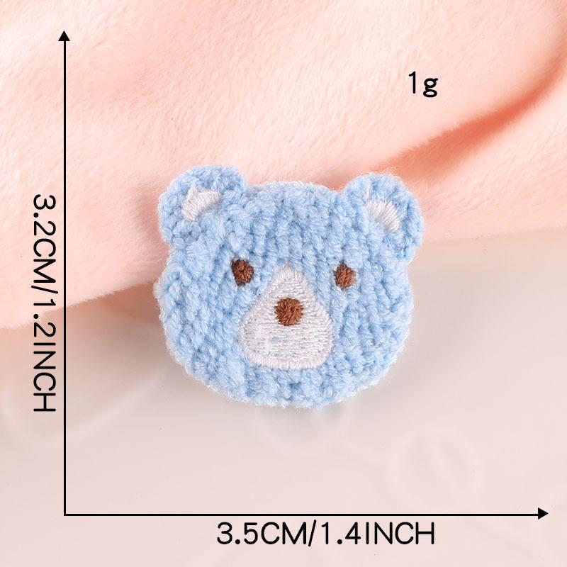 Embroidery Label Cute Bear Head Embroidery Sticker Diy Hand Account Accessories Accessories Patch Brooch Jewelry Hair Accessories Cloth Sticker