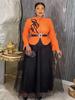 Miyake Pleats Plus Size Irregular Top & Elegant Skirt Set