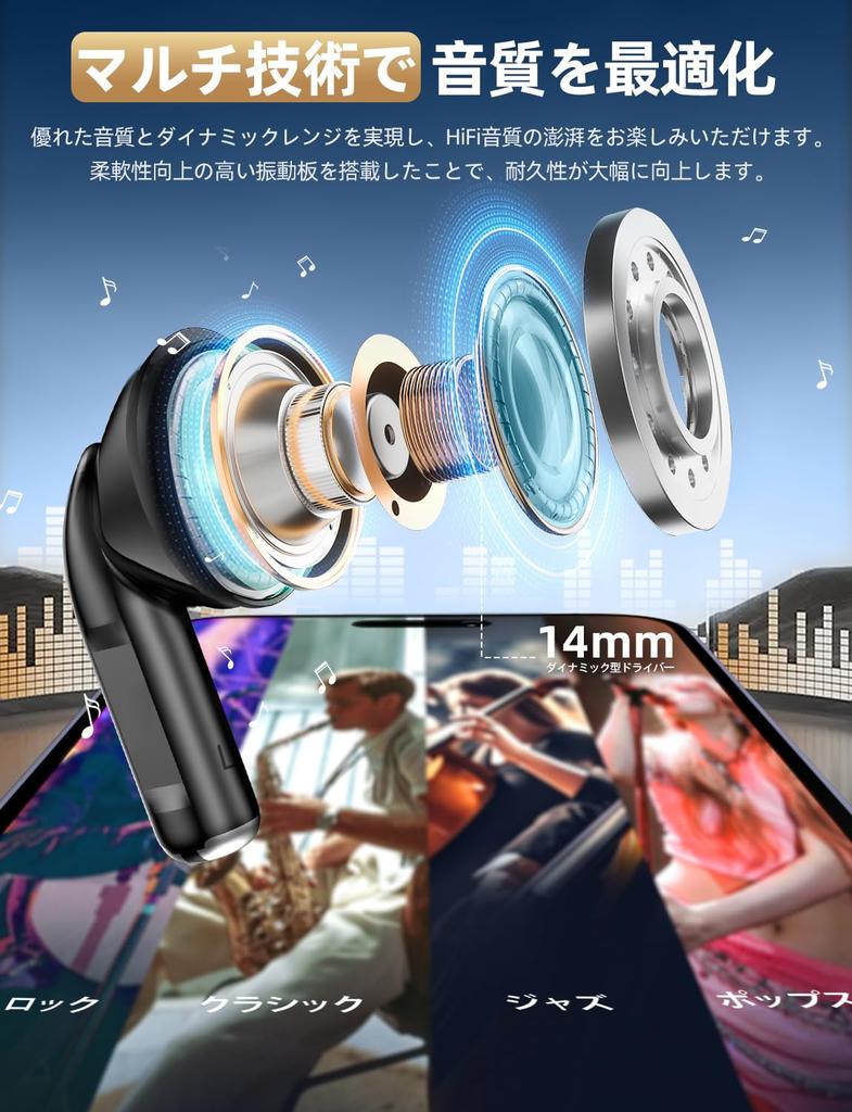 AIFENG Bluetooth Wireless Earbuds Touchscreen Noise Cancelling Bluetooth Open the Lid to Up to 32 Hours of Single Ear Mode for [Industry-First