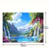 2D Anime Mountain Lake Background for Home Decor and Photoshoot